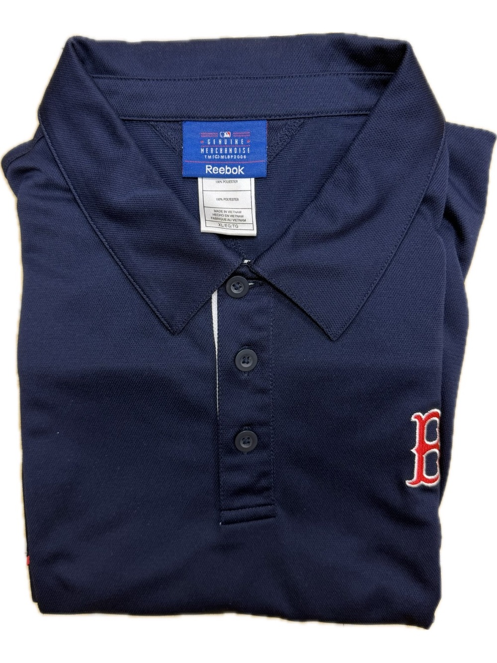 Reebok Men’s Navy Blue Red Sox Polo Shirt